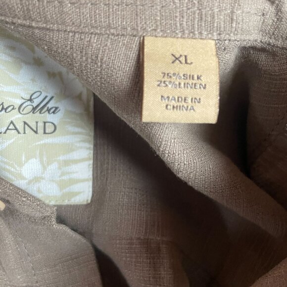 Tasso Elba Island Mens Shirt XL Silk Linen Casual Everyday Work Office Basic Dad - Picture 7 of 9